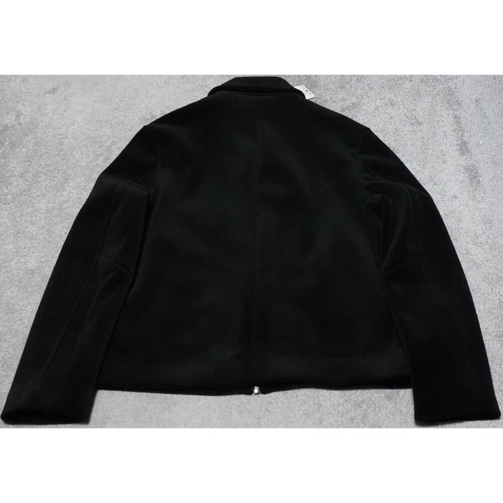 ZARA Velvet Jacket Men's Large Black Full Zip Pockets Long Sleeve MSRP $139 - Picture 8 of 13